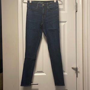 American eagle dark blue jeggings 360 super stretch